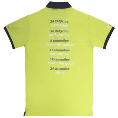 Рубашка поло Prince 190, зеленое яблоко с темно-синим-5