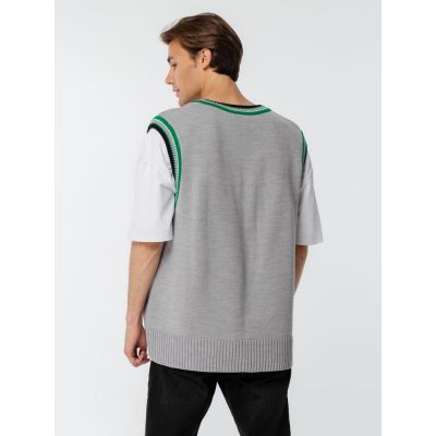 Жилет оверсайз унисекс Cornell в сумке, светло-серый-10