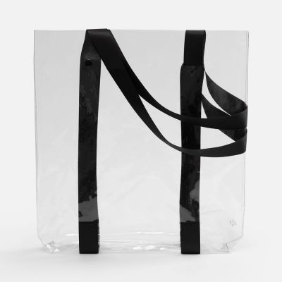 Шопер Clear Fest, ver.2, прозрачный с черными ручками-1