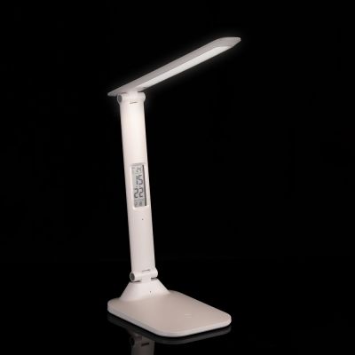 Настольная лампа с часами и календарем Office Torch ver.2, белая-9