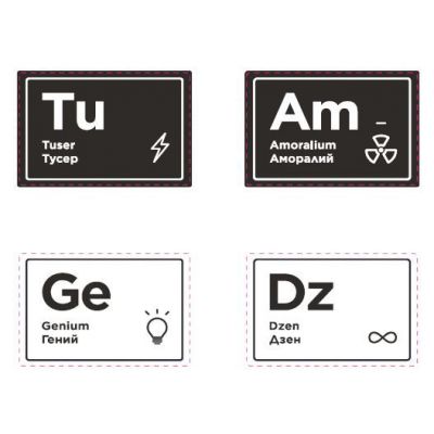 Комплект из 4 шевронов «Химия состояний»-2