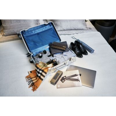 Чемодан Metal Luggage, серебристый-12