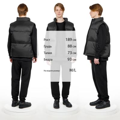 Жилет двусторонний V2, черный-4