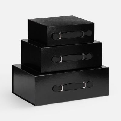 Коробка складная Holdfold, L, черная-6