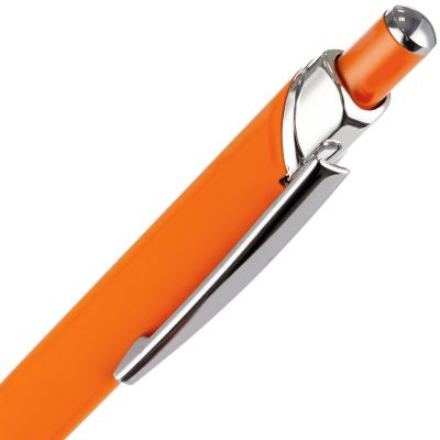 Ручка шариковая Chromos Soft Touch, оранжевая-3