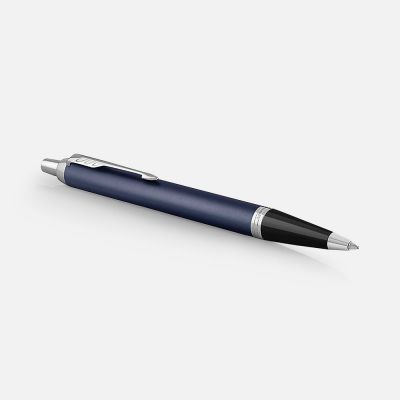 Ручка шариковая Parker IM Core Matte Blue CT, темно-синяя с черным-1
