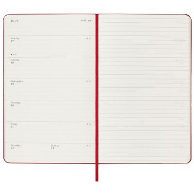 Еженедельник Moleskine Classic Large, датированный, красный-1