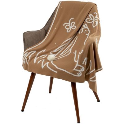 Детский плед Tender. Rabbit, песочный с белым-0