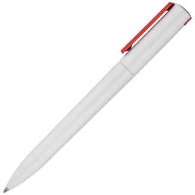 Ручка шариковая Split White Neon, белая с красным-2