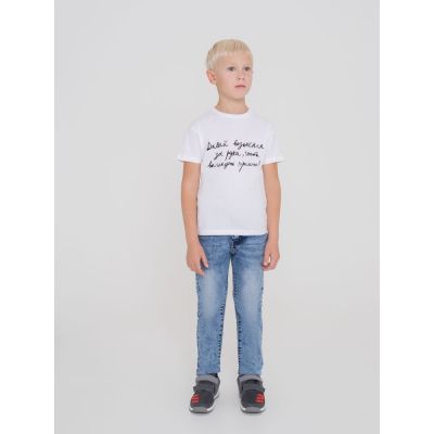 Футболка детская «Давай возьмемся за руки», белая-5