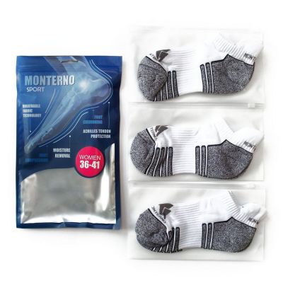 Набор из 3 пар спортивных женских носков Monterno Sport, белый-3