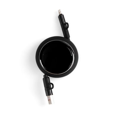 Складной кабель с переходниками pocketCoil, черный-3
