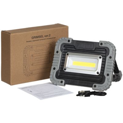 Фонарь аккумуляторный Grimsel, ver.2, серый-12