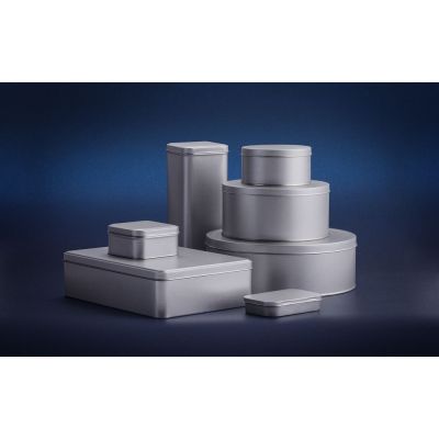 Коробка Pragmax M, круглая, серебристая-6