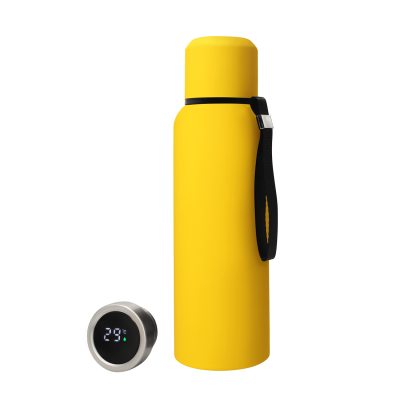 Термос S-travel New софт-тач с датчиком температуры 750 мл (желтый)-0