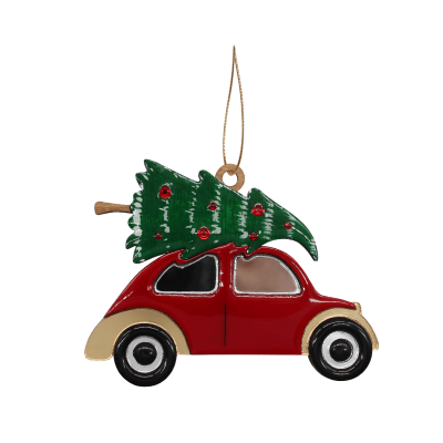 Ёлочная игрушка Машинка (красный)-0