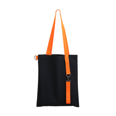 Шоппер Superbag black с ремувкой 4sb (чёрный с оранжевым)-0
