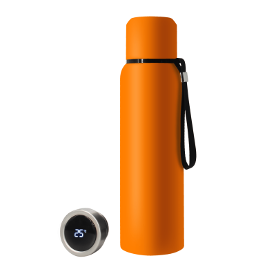 Термос S-travel софт-тач с датчиком температуры 750 мл. (оранжевый)-0