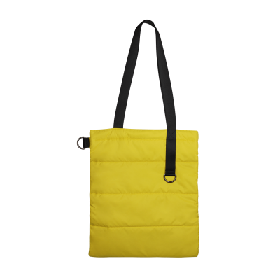 Шоппер Superbag Bubble, стёганый, с магнитной кнопкой (жёлтый с чёрным)-0