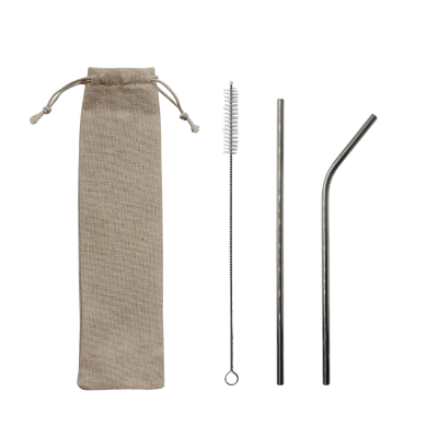 Набор многоразовых трубочек Оnlycofer white (стальной)-0