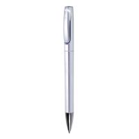Ручка шариковая Silver Wolf (серебристая с белым)