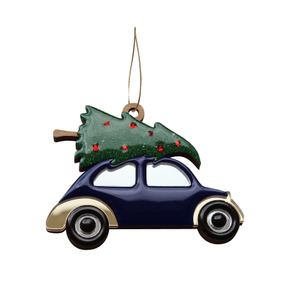 Ёлочная игрушка Машинка (синий)-0