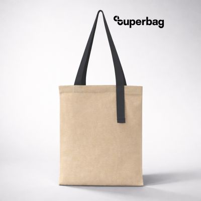 Шоппер Superbag Light, с внутренним креплением (полукольцо) (неокрашенный с серым)-0