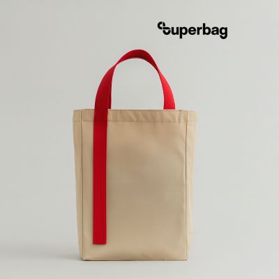 Шоппер Superbag Pack (M) (неокрашенный с красным)-0