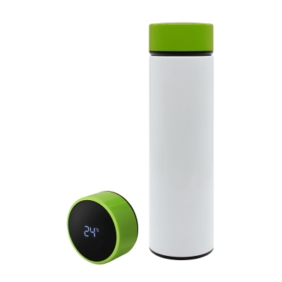 Термос Reactor duo white с датчиком температуры (белый с салатовым)-0