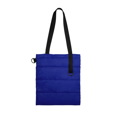 Шоппер Superbag Bubble New, стёганый, со скрытой магнитной кнопкой (синий с чёрным)-0