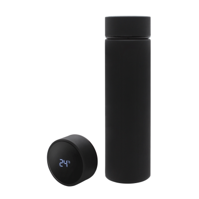 Термос Reactor софт-тач с датчиком температуры (черный)-0