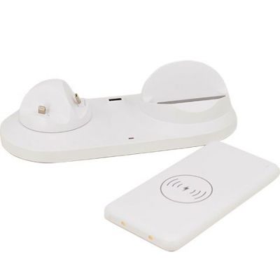 Беспроводная зарядная станция Otto с внешним аккумулятором, 10000 мАч (белый)-0