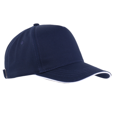 Бейсболка с кантом STAN 5 клиньев хлопок 280, 14 Тёмно-синий STAN -0