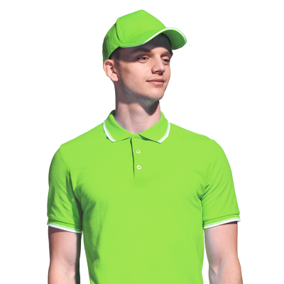 Бейсболка с кантом STAN 5 клиньев хлопок 280, 11K Ярко-зелёный STAN -0