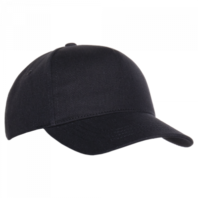 Бейсболка STAN 5 клиньев хлопок 330, 01 Чёрный STAN -0