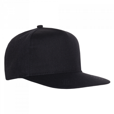 Бейсболка прямой козырёк STAN 5 клиньев хлопок 330, 08 Чёрный STAN -0