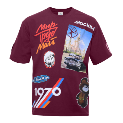 Футболка оверсайз STAN хлопок 240, 56_CCCР Бордовый STAN -0