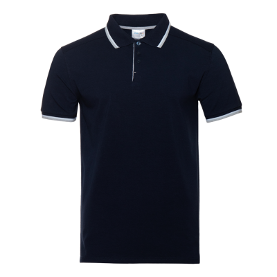 Рубашка поло унисекс STAN хлопок/эластан 200, 05 Темно-синий с контрастом STAN -0