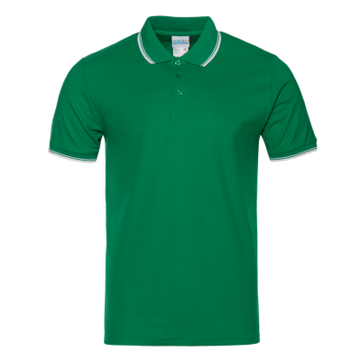 Рубашка поло мужская STAN с окантовкой хлопок/полиэстер 185, 04T Зелёный STAN -0
