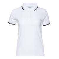 Рубашка поло женская STAN с окантовкой хлопок/полиэстер 185, 04BK Белый STAN