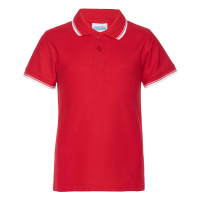 Рубашка поло детская STAN с окантовкой хлопок/полиэстер 185, 04TJ Красный STAN