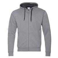 Толстовка мужская STAN с капюшоном на молнии футер с начёсом 280, 17 Серый меланж STAN