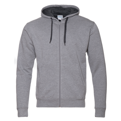 Толстовка мужская STAN с капюшоном на молнии футер с начёсом 280, 17 Серый меланж STAN -0