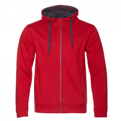 Толстовка мужская STAN с капюшоном на молнии сэндвич 320, 18 Красный STAN -0