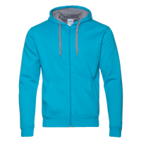 Толстовка мужская STAN с капюшоном на молнии футер с начёсом 280, 17 Бирюзовый STAN