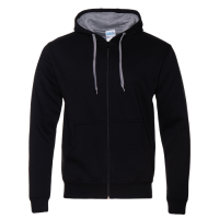Толстовка мужская STAN с капюшоном на молнии футер с начёсом 280, 17 Чёрный STAN