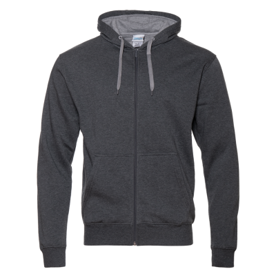 Толстовка мужская STAN с капюшоном на молнии футер с начёсом 280, 17 Тёмный меланж STAN -0