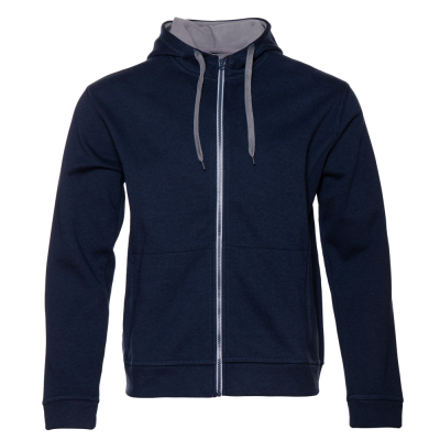 Толстовка мужская STAN с капюшоном на молнии сэндвич 320, 18 Тёмно-синий меланж STAN -0