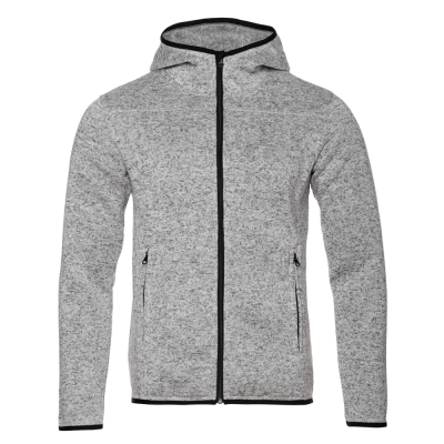 Толстовка унисекс STAN на молнии вязанный флис, 320, 67 Серый меланж STAN -0