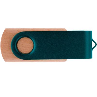 Флешка TWIST WOOD COLOR Светлое дерево с зеленым 4014.31.02.4ГБ-2
